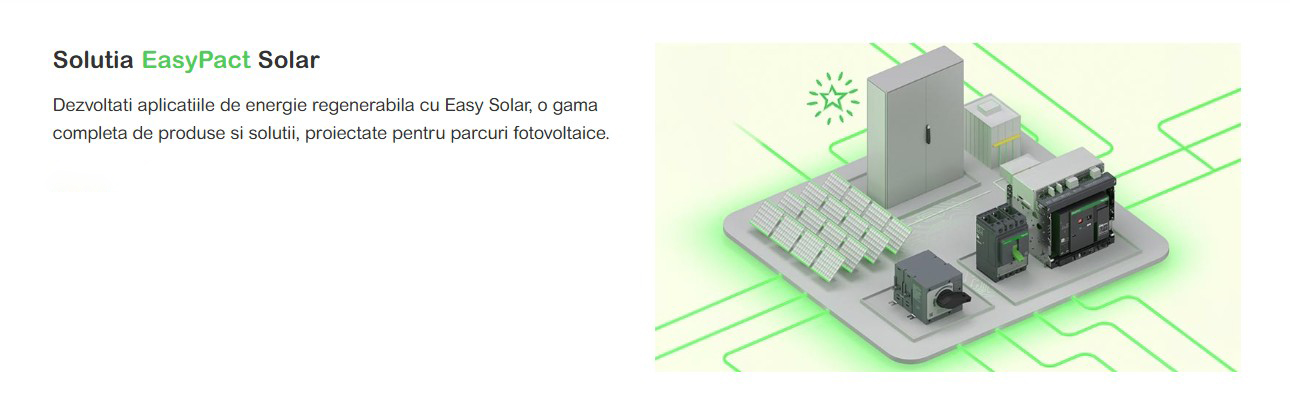 EasyPact Solar MCCB – Întreruptoare automate pentru aplicații fotovoltaice, până la 800A, 800V AC